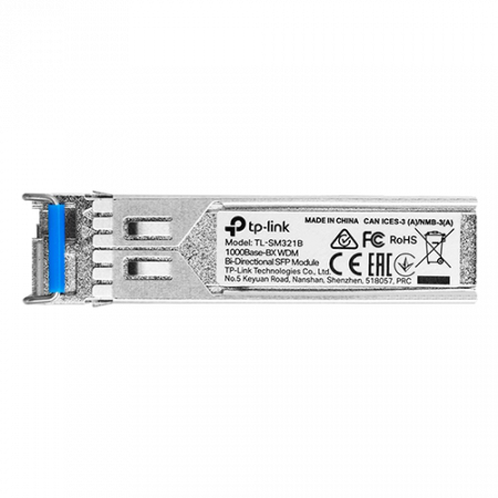 Modul SFP Gigabit bidirectional WDM TX:1310nm/RX:1550nm, Single-mode, LC/UPC, 20 km - TP-Link Omada SM321B [1]