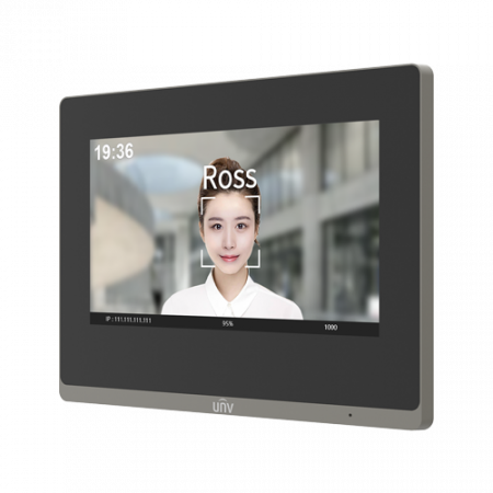 Monitor videointerfon TCP/IP, LCD TFT Touch Screeen 7 inch, PoE, WiFi - UNV OEI-372S-H-W [2]