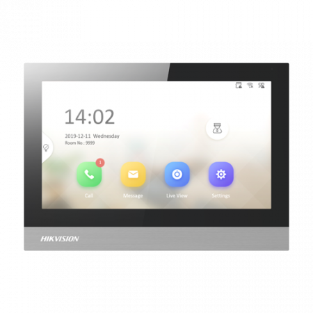 Monitor videointerfon TCP/IP, TFT 7 inch touch screen, WiFi, PoE, Alarma IN - HIKVISION DS-KH8380-WTE1 [2]