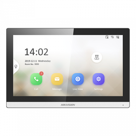 Posturi interioare - Monitor videointerfon TCP/IP, Wi-Fi, ecran LCD 7', Alarma - HIKVISION DS-KH6350-WTE1