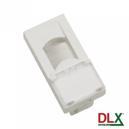 Canal cablu cu accesorii - Panel cu o fereastra Keystone Jack 45x22.5 mm - DLX DLX-245-50