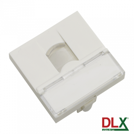 Canal cablu cu accesorii - Panel cu o fereastra Keystone Jack 45x45 mm - DLX DLX-245-49