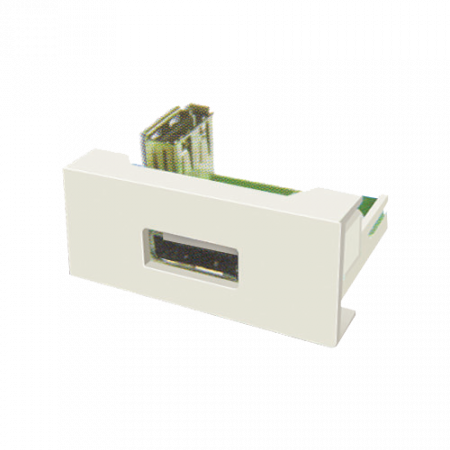 Canal cablu cu accesorii - Panel echipat cu socket USB (1 modul) - DLX DLX-245-62