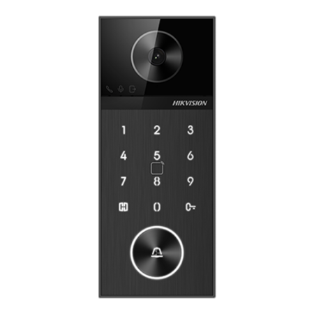 Panou exterior videointerfon TCP/IP 4MP, IR 3m, PIN, PoE, M1, IP65 - HIKVISION DS-KV6124-E1 [1]