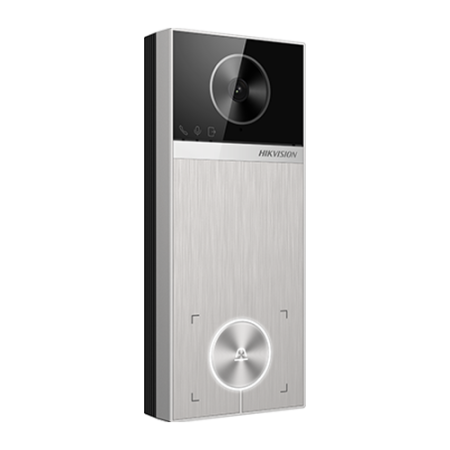 Panouri exterioare - Panou exterior videointerfon TCP/IP 4MP, IR 3m, Wi-Fi6, Bluetooth, M1, IP65 - HIKVISION DS-KV6114-MWBE1
