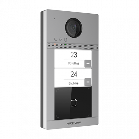 Interfoane - Panou exterior videointerfon TCP/IP pentru 2 familii, Wi-Fi 2.4GHz, control acces integrat - HIKVISION DS-KV8213-WME1