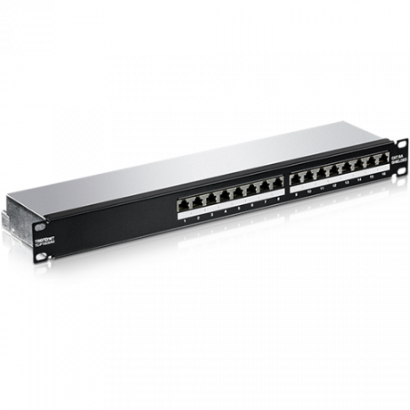Patch Panel 16 porturi RJ45 UTP, Cat6a, Ecranat, 1U - TRENDnet TC-P16C6AS [1]