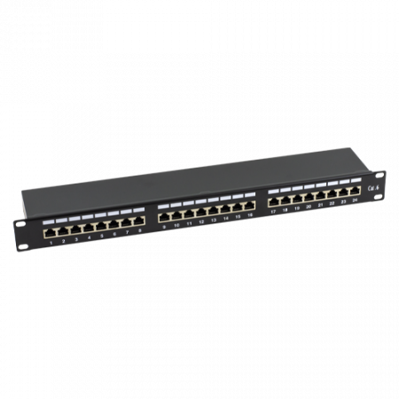 Retelistica - Patch Panel 1U, FTP cat6, 24 porturi RJ45 - ASYTECH Networking ASY-PP-FTP6-24