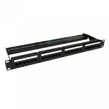 Retelistica - Patch Panel 1U, UTP cat6, 24 porturi RJ45 - ASYTECH Networking ASY-PP-UTP6-24