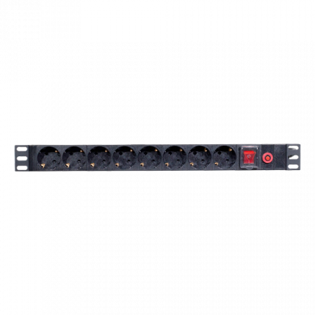 PDU 8 prize Shuko, 19'', 1U, aluminiu cu protectie - ASYTECH Networking ASY-PDU-8 [2]