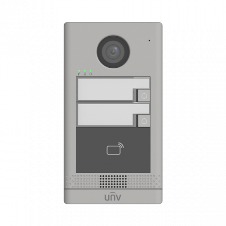 Panouri exterioare - Post exterior videointerfon TCP/IP pentru 2 familii, IR, IK08 - UNV OEU-202S-HMK2