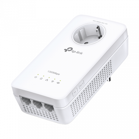Transmisie wireless IP - Powerline AV1300, Passthrough, Wi-Fi 5, AC1200 Dual-Band, 3 x RJ45 Gigabit - TP-Link TL-WPA8631P