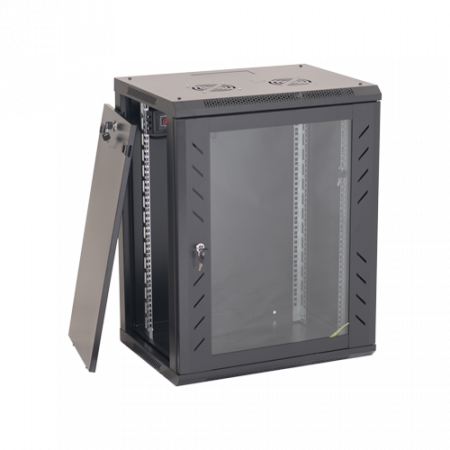 Rack perete 15U 19' 600x450, capacitate incarcare 80 Kg, negru - ASYTECH Networking ASY-15U-6045W [2]