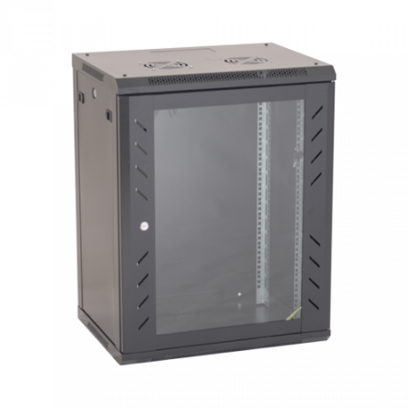 Retelistica - Rack perete 18U 19' 600x450, capacitate incarcare 80 Kg, negru - ASYTECH Networking ASY-18U-6045W