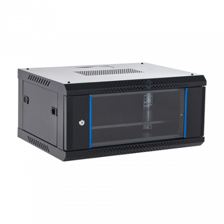 Cabinete metalice (rack-uri) - Rack perete 4U 19'' 600x450, capacitate incarcare 60 Kg, negru - ASYTECH Networking ASY-4U-6045WL