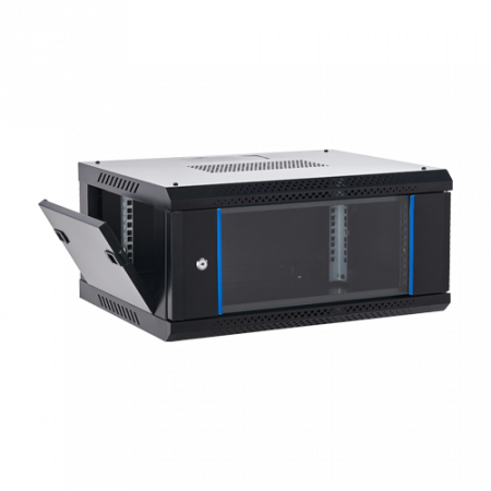Rack perete 4U 19'' 600x450, capacitate incarcare 60 Kg, negru - ASYTECH Networking ASY-4U-6045WL [2]