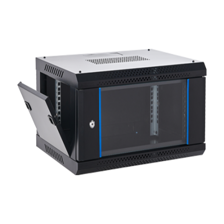 Rack perete 6U 19' 600x450, capacitate incarcare 60 Kg, negru - ASYTECH Networking ASY-6U-6045WL [2]