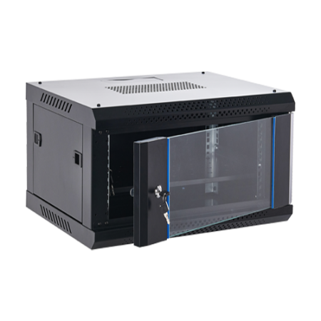 Rack perete 6U 19' 600x450, capacitate incarcare 60 Kg, negru - ASYTECH Networking ASY-6U-6045WL [1]