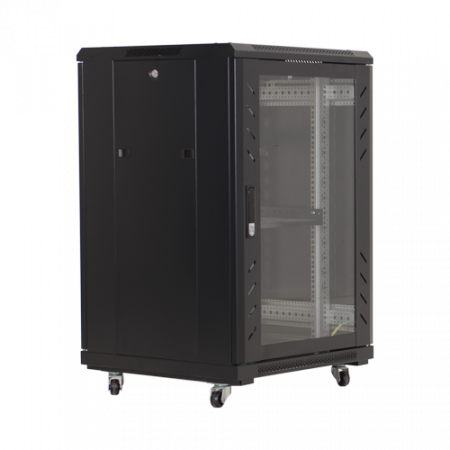 Rack podea 27U 19' 600x800, capacitate incarcare 500 Kg, negru - ASYTECH Networking ASY-27U-6080E [1]