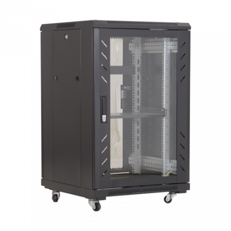 Retelistica - Rack podea 27U 19' 600x800, capacitate incarcare 500 Kg, negru - ASYTECH Networking ASY-27U-6080E