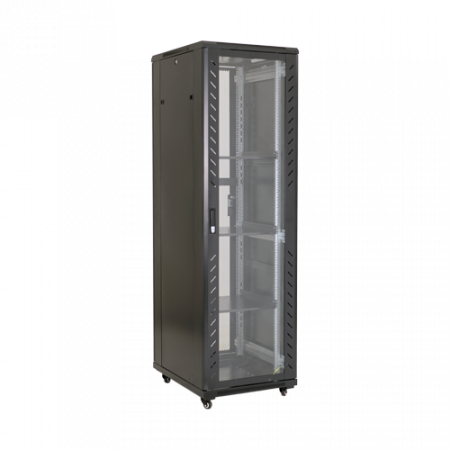 Retelistica - Rack podea 37U 19' 600x600, capacitate incarcare 500 Kg, negru - ASYTECH Networking ASY-37U-6060E