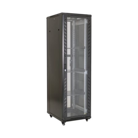 Cabinete metalice (rack-uri) - Rack podea 42U 19' 600x800, capacitate incarcare 800 Kg, negru - ASYTECH Networking ASY-42U-6080S