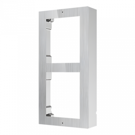 Rama montaj aparent din otel inoxidabil, 2 module, pentru Interfon modular - HIKVISION DS-KD-ACW2-S [1]