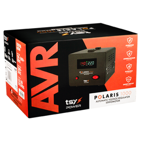 Regulator de tensiune cu servomotor, 1000VA, tensiune la intrare 150-260V, delay 6-180s AVR-POLARIS-1000VA [3]