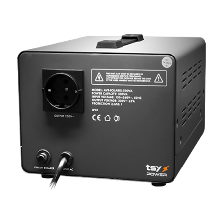 Regulator de tensiune cu servomotor, 500VA, tensiune la intrare 150-260V, delay 6-180s AVR-POLARIS-500VA [2]