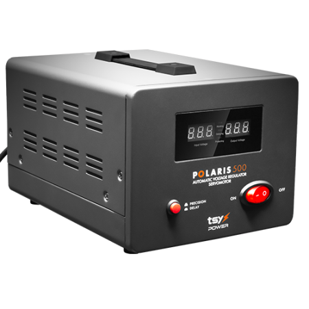 Regulator de tensiune cu servomotor, 500VA, tensiune la intrare 150-260V, delay 6-180s AVR-POLARIS-500VA [1]
