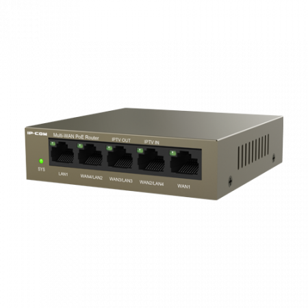 Routere - Router 4 porturi Gigabit PoE+, 55W, 1 port RJ45 Gigabit, management - IP-COM M20-PoE