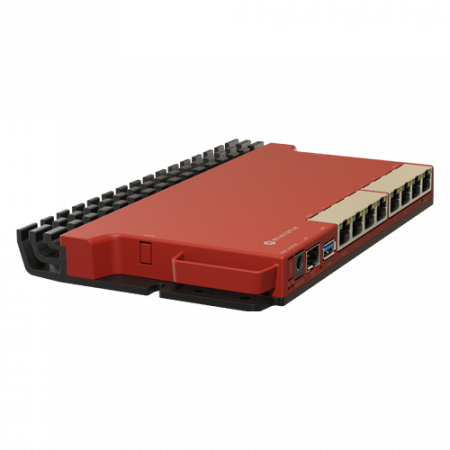Router 8 porturi Gigabit, 1 port PoE IN, 1 port PoE Out, SFP 2.5G, NAND, USB, 1U - MikroTik L009UiGS-RM [3]