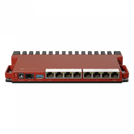 Router 8 porturi Gigabit, 1 port PoE IN, 1 port PoE Out, SFP 2.5G, NAND, USB, 1U - MikroTik L009UiGS-RM [1]