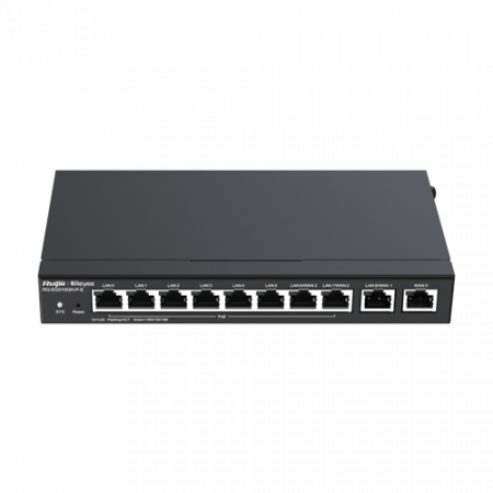 Routere - Router 8 x RJ45 1G PoE, 2 x RJ45 1G, Buget PoE 110W, Multi-WAN, Cloud Management - Ruijie RG-EG310GH-P-E