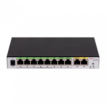 Routere - Router All in One, 2 x RJ45 Gigabit, 8 x RJ45 PoE Gigabit, Behavior Management - HIKVISION DS-3WG210GP-SI