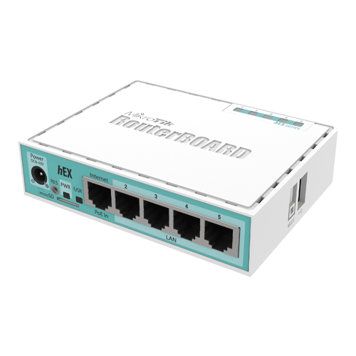 Routere - Router hEX, 5 x Gigabit, RouterOS L4 - Mikrotik RB750Gr3