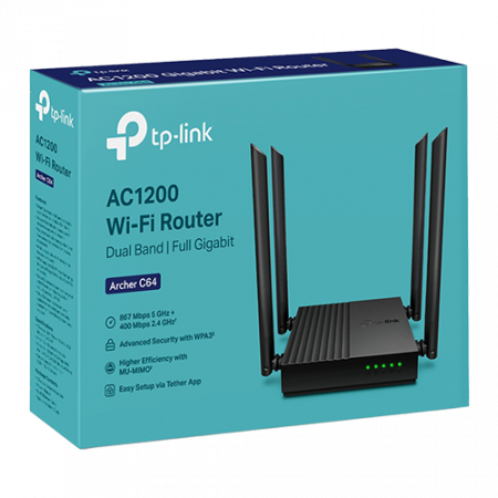 Router Wireless TP-Link Archer C64 AC1200 Tehnologie MU-MIMO si Beamforming ArcherC64 [3]