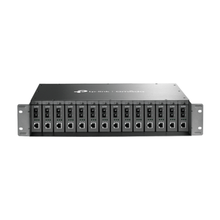 Retelistica - Sasiu rackabil 19 inch pentru 14 media convertoare, 2U - TP-Link Omada MC1400