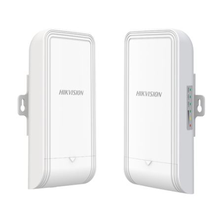 Transmisie wireless IP - Set Bridge wireless 2.4GHz, 300Mbps, 1 km, 7dBi, PoE IN/OUT, Management - HIKVISION DS-3WF1000-EI-2N-P