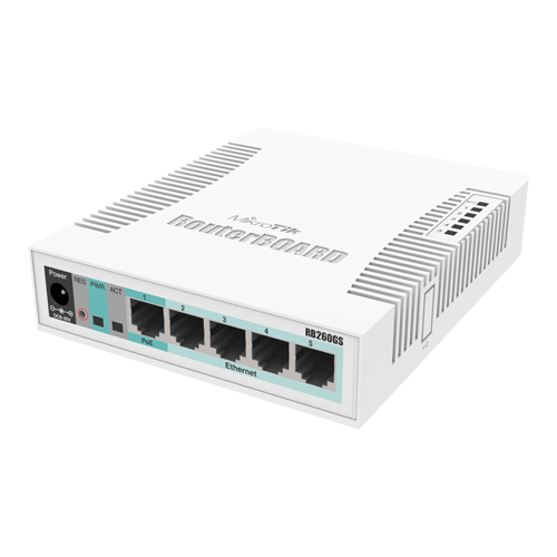 Switch-uri de retea - Smart Switch, 5 x Gigabit, 1 x SFP - Mikrotik CSS106-5G-1S