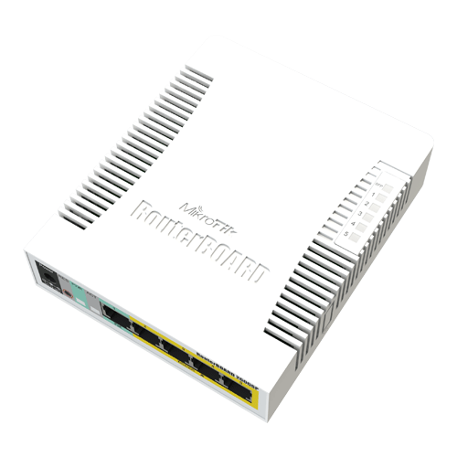 Smart Switch 5 x Gigabit (4 x PoE), 1 x SFP - Mikrotik CSS106-1G-4P-1S [1]