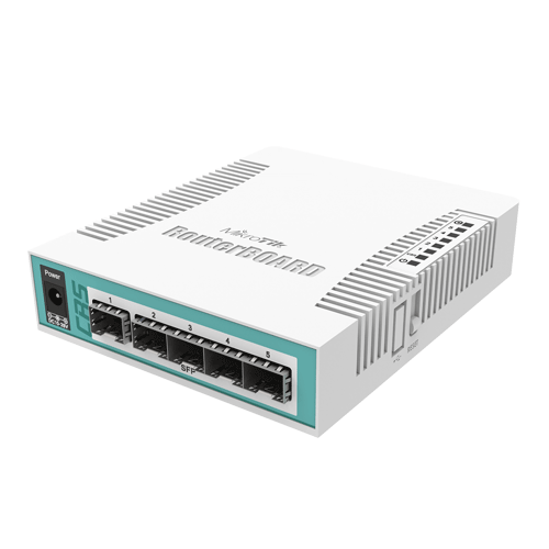 Switch-uri de retea - Smart Switch, 5 x SFP, 1 x Combo port SFP/Gigabit - Mikrotik CRS106-1C-5S