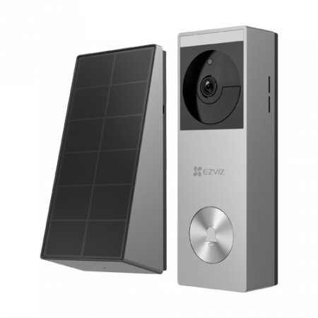 Smart Home - Sonerie video smart, Wi-Fi, 2K, Panou solar, acumulator 5200mAh, PIR, IR 6M, Stocare 32GB - EZVIZ CS-HP3(3MP)