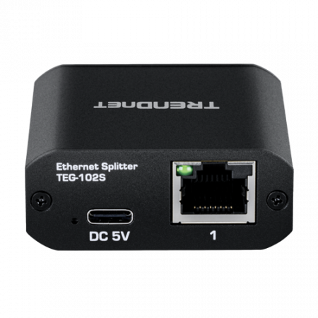 Switch-uri de retea - Splitter RJ45 Gigabit 1 IN, 2 OUT, USB-C - TRENDnet TEG-102S