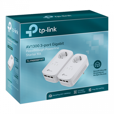 Starter kit Powerline TP-LINK TL-PA8010PKIT AV1300/AV2000 3 Passthrough - TP-LINK TL-PA8030PKIT [2]
