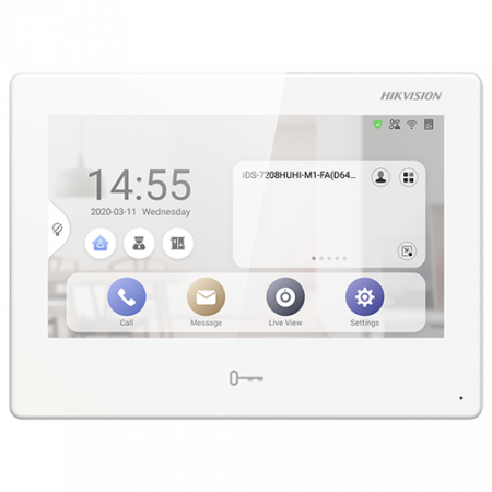 Posturi interioare - Statie All-in-one TCP/IP Wireless, Touch Screen TFT LCD 7-inch - HIKVISION DS-KH9310-WTE1