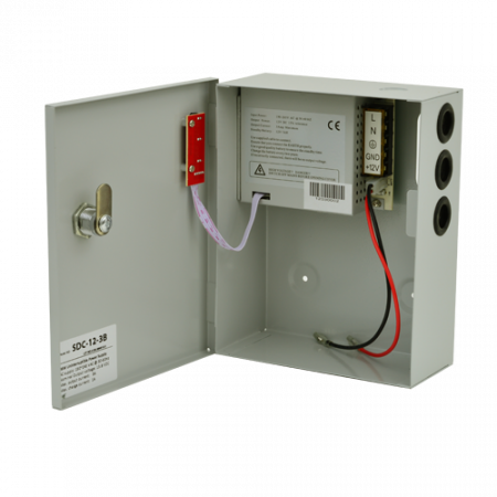 Sursa de alimentare 12V, 3A, back-up in cabinet metalic SDC-12-3B [1]