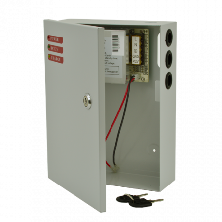 Supraveghere video - Sursa de alimentare 12V, 5A, back-up in cabinet metalic SDC-12-5B