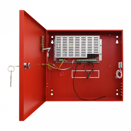 Detectie incendiu - Sursa de alimentare EN 54-4, 27.6V/1.6A, cutie metalica cu loc acumulatori 2x7Ah/12V - PULSAR EN54C-2A7