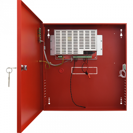 Detectie incendiu - Sursa de alimentare EN 54-4, 27.6V/4.2A, cutie metalica cu loc acumulatori 2x17Ah/12V - PULSAR EN54C-5A17
